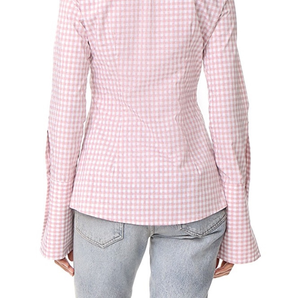 Caroline Constas Checkered Button Up - image 3